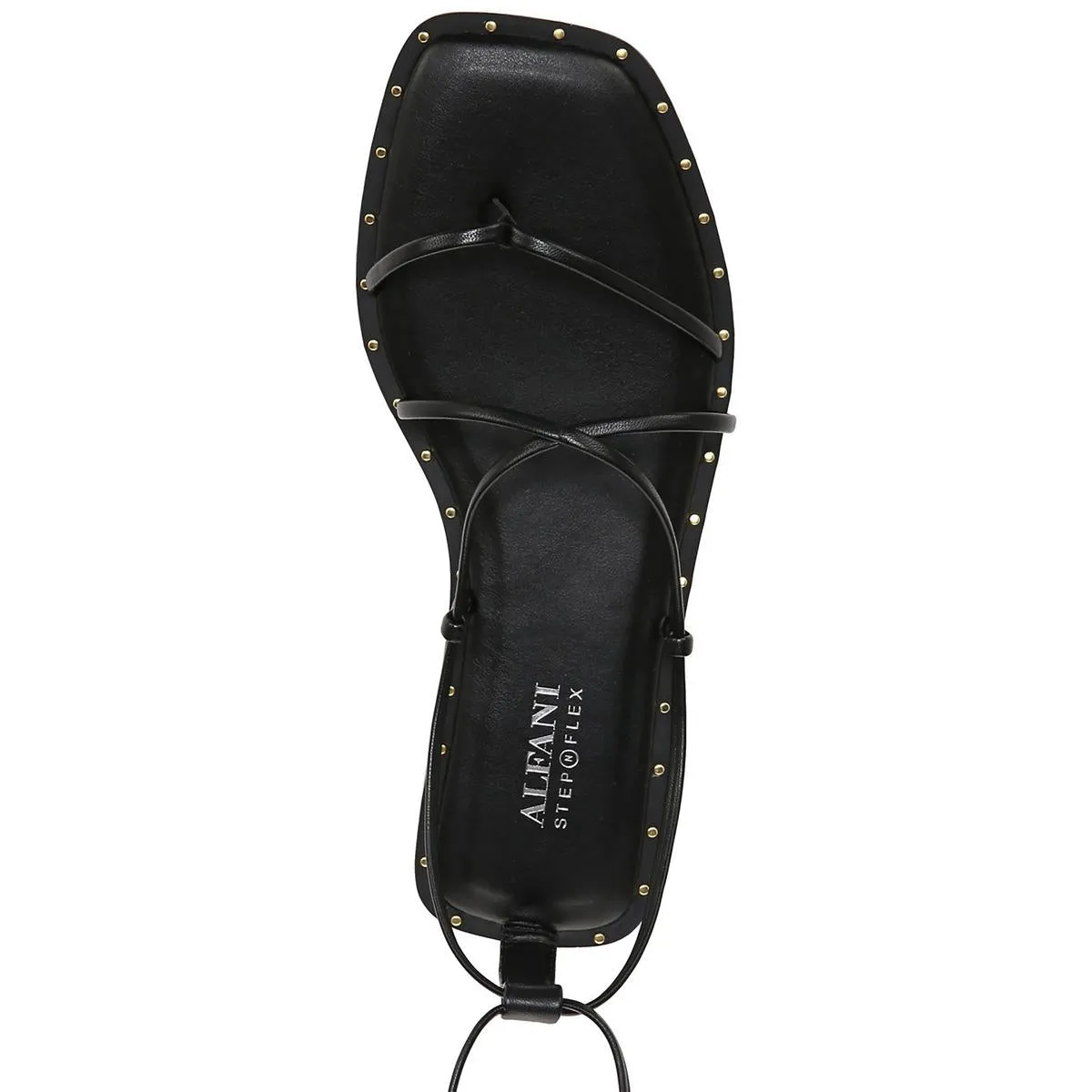 Alfani Womens Novaraa Faux Leather Thong Gladiator Sandals
