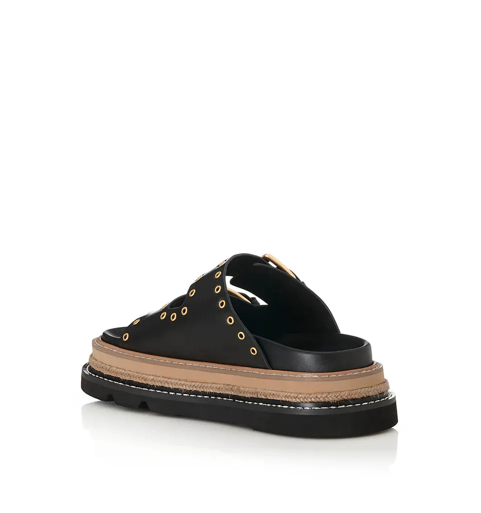 ALIAS MAE Womens Velma Leather Sandals - Black