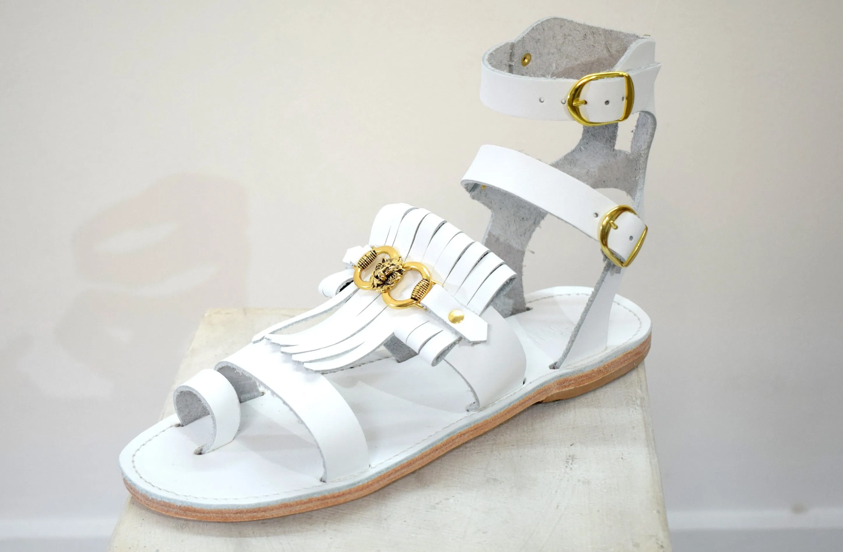 Emperor Gladiator roman men sandals, Greek theatrical medieval costume sandals, Halloween Armor Male spartacus, fantasy cosplay clothing