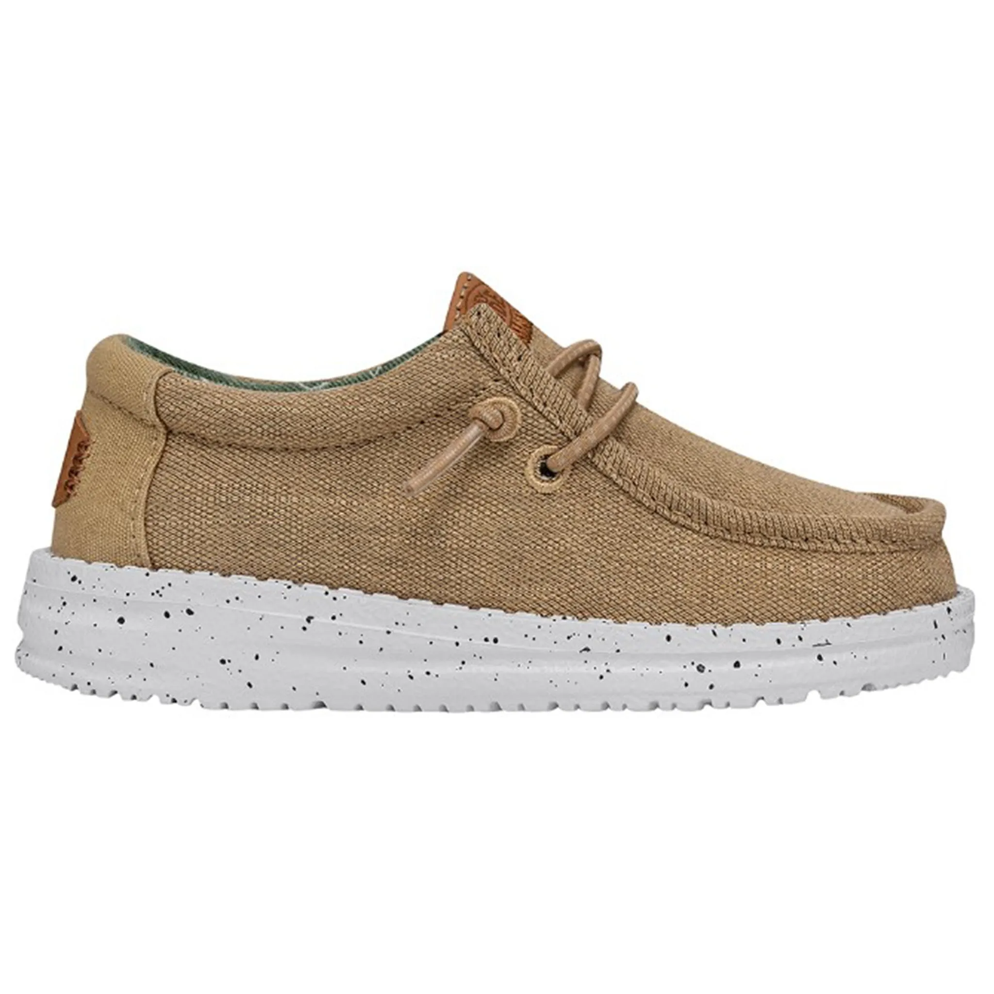 Hey Dude Wally Toddler Washed Canvas Walnut Shoes