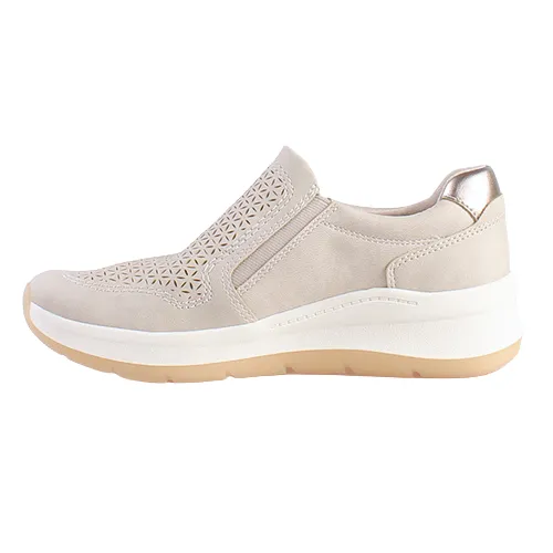 Jana Ladies  Wedge Trainers - 24767-44 - Beige