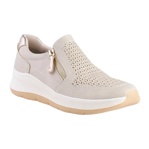 Jana Ladies  Wedge Trainers - 24767-44 - Beige