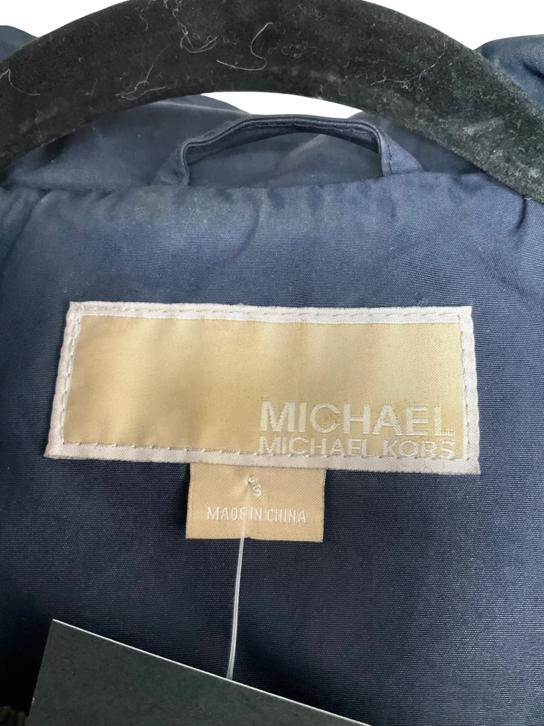 Michael Kors Blue Water Resistant Coat UK S