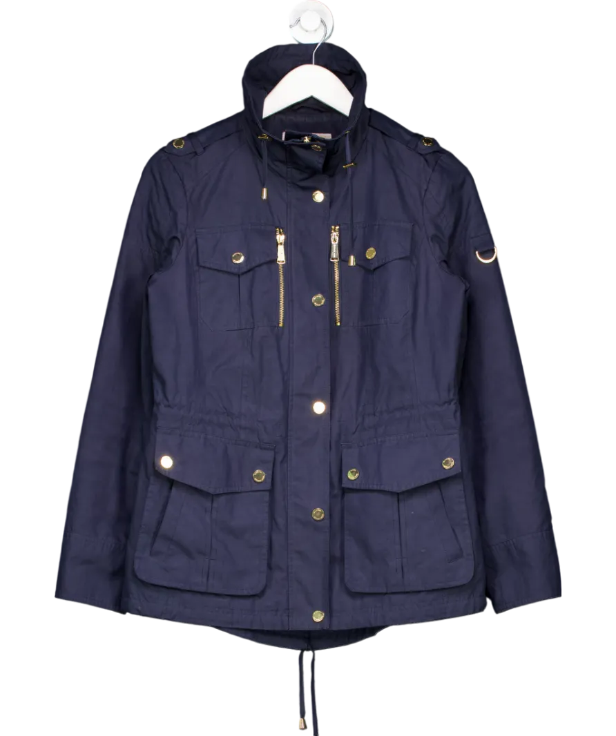 Michael Kors Blue Water Resistant Coat UK S