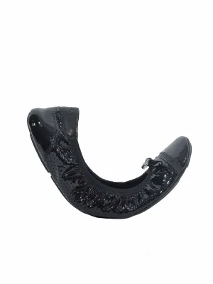 Nappa Patent Perforated Ballet Flats