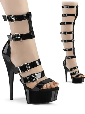 PLEASER Stylish Black Interchangeable Gladiator Sandal