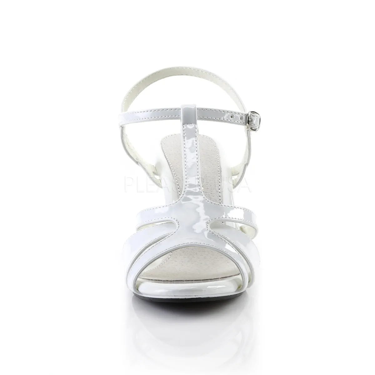 Sexy T-Strap White Sandals