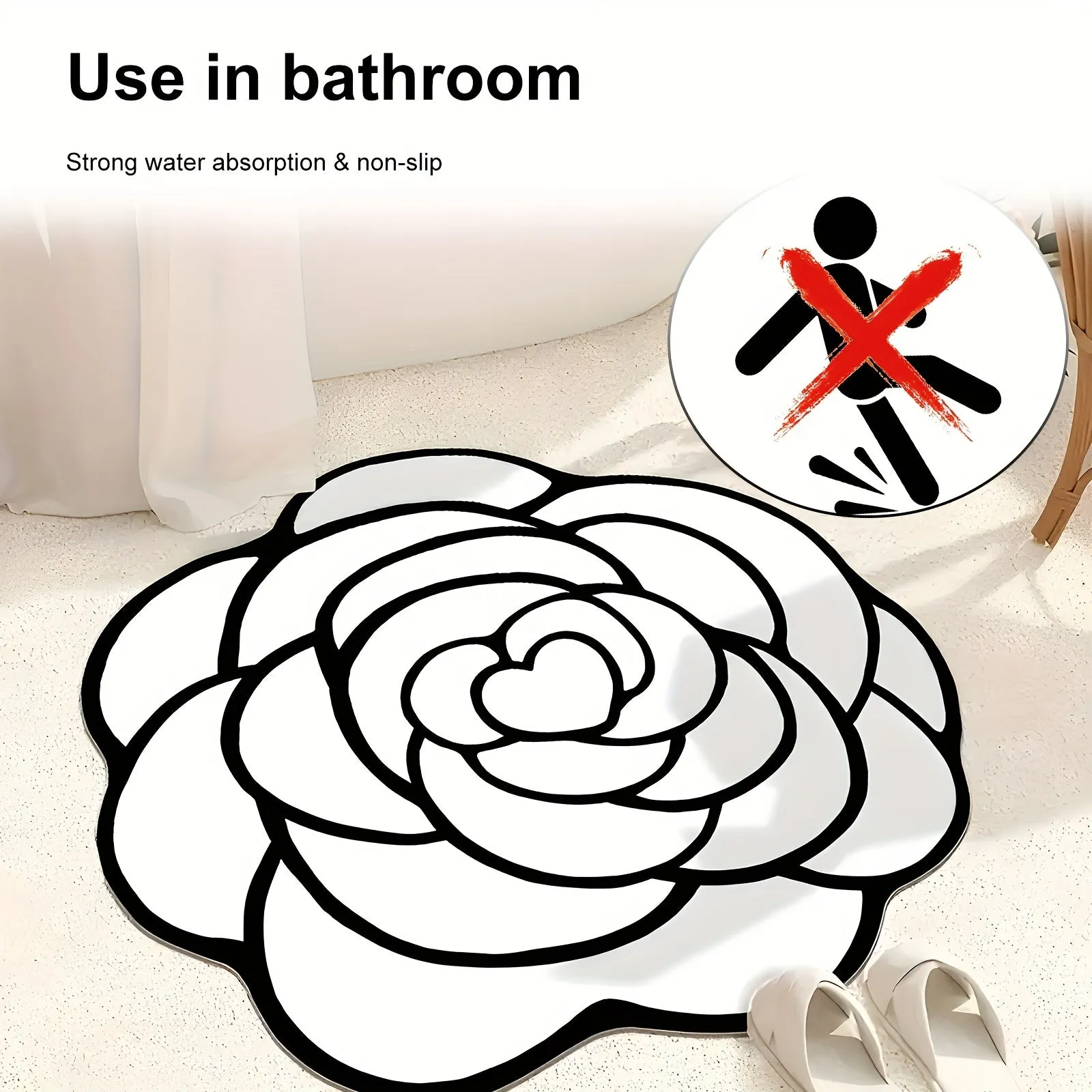 Thickened Fluffy Area Rug, Soft Imitation Cashmere Flower Carpet for Irregular Lounge, Washable and Suitable for Home Dressing Room and Plush Carpet