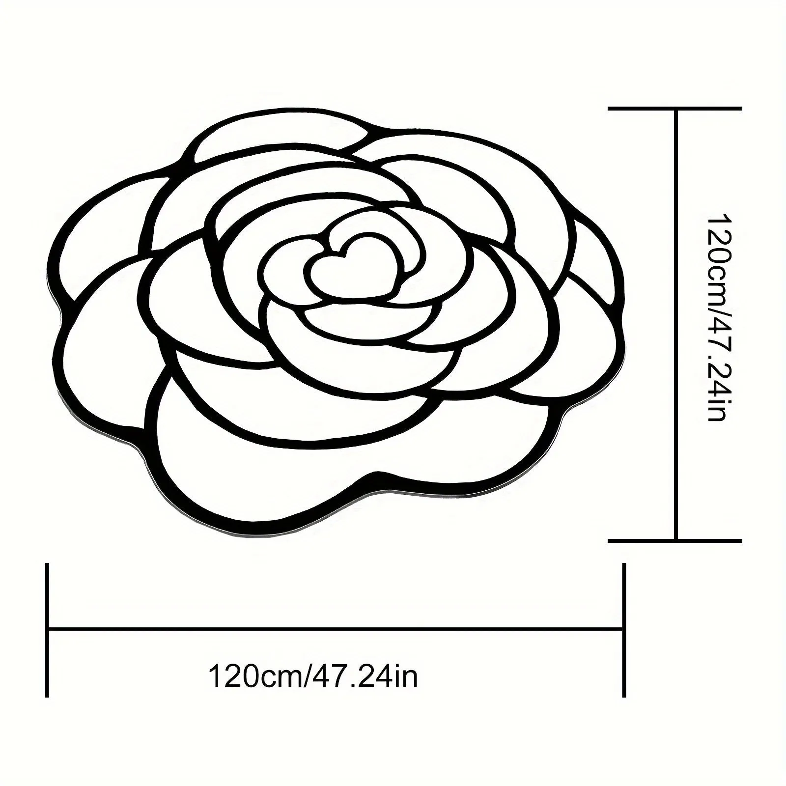 Thickened Fluffy Area Rug, Soft Imitation Cashmere Flower Carpet for Irregular Lounge, Washable and Suitable for Home Dressing Room and Plush Carpet